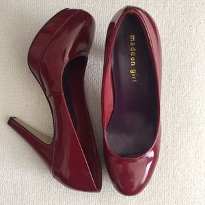 Madden Girl Cleary Red Heels Size 8